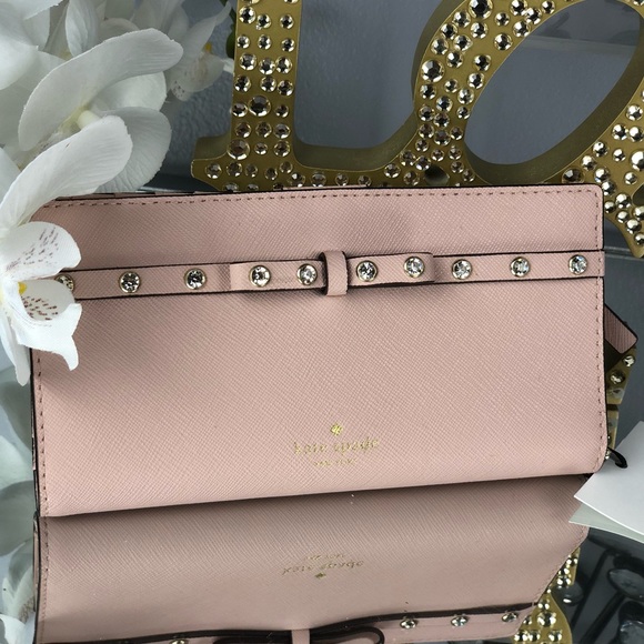 kate spade Handbags - Kate Spade Stacy Laurel Way Jeweled Bow Wallet